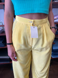 Pantalone 80s giallo limone