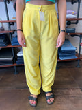 Pantalone 80s giallo limone