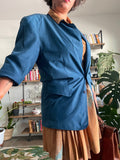 Blazer seta blu