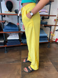 Pantalone 80s giallo limone
