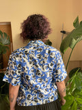 Camicia fuori blu