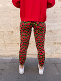 Fuseaux con rose rosse
