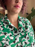 Camicia fiori verde