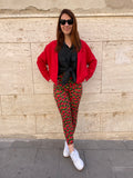 Fuseaux con rose rosse