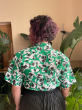 Camicia fiori verde
