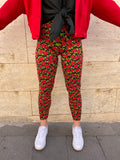 Fuseaux con rose rosse