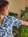 Camicia fuori blu