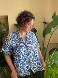 Camicia fuori blu