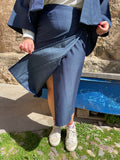 Completo Kimono corto blu