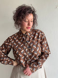 Camicia marrone fantasia