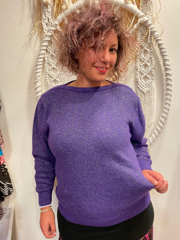 Maglione Viola Lurex