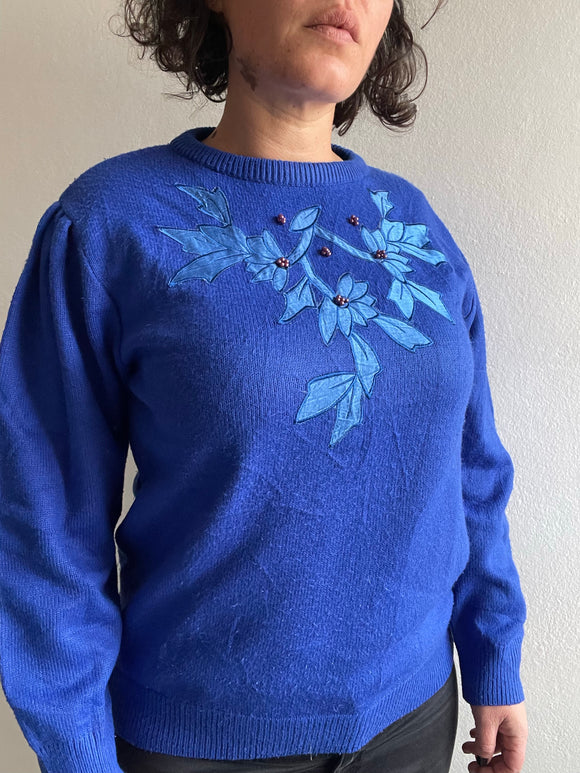 Maglione blu elettrico