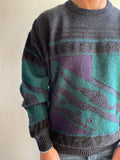 Maglione petrolio e Viola