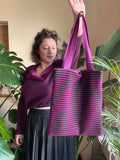 Borsa upcycling fucsia