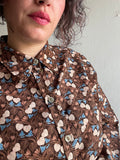 Camicia marrone fantasia