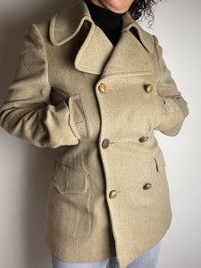 Cappotto beige doppio petto