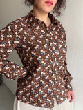 Camicia marrone fantasia