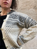 Cardigan tirolese bianco