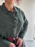 Camicia verde a pois