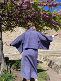 Completo Kimono corto lilla