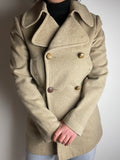 Cappotto beige doppio petto