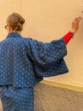 Completo Kimono blu e rosso