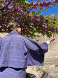 Completo Kimono corto lilla