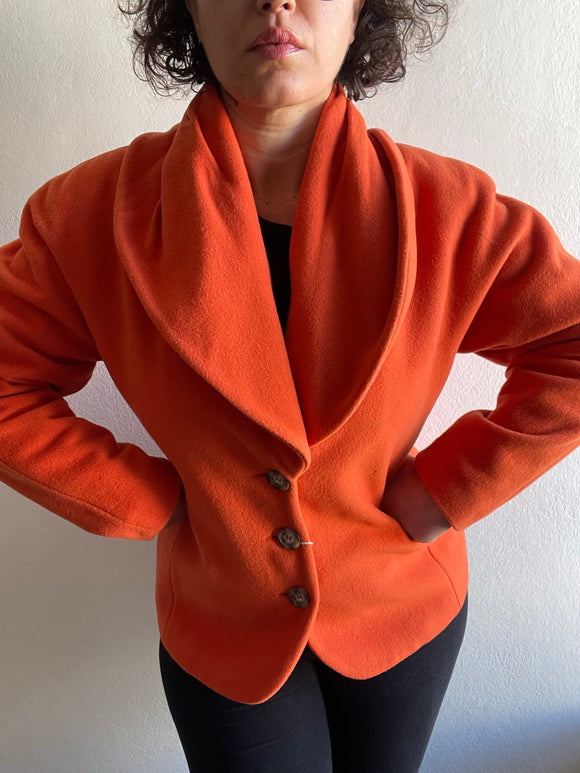 Cappotto corto arancione
